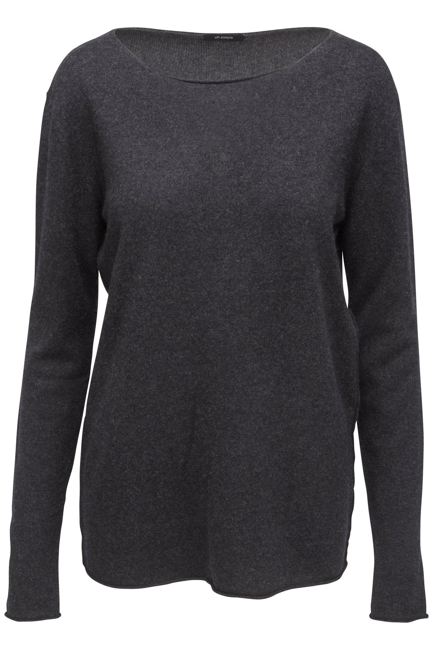 Koksgrå Silke Cashmere Sweater