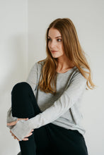 Indlæs billede til gallerivisning Lys Grå Silke Cashmere Sweater