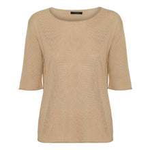 Load image into Gallery viewer, Camel Short Sleeved Silk Cashmere Knit
