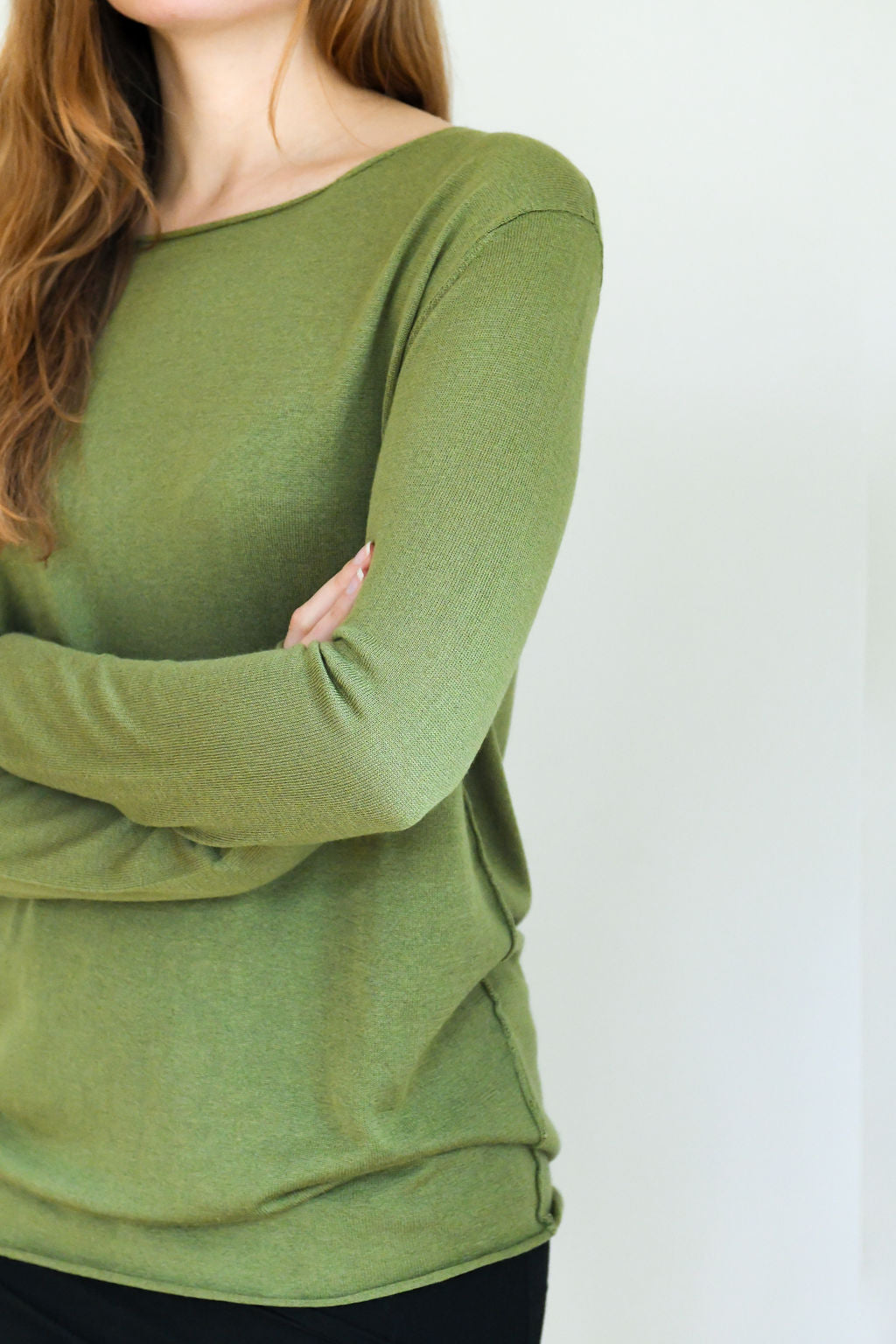 Green Silk Cashmere Sweater