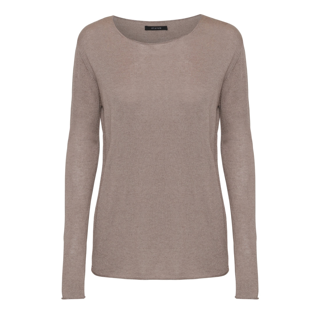 Brown Silk Cashmere Sweater