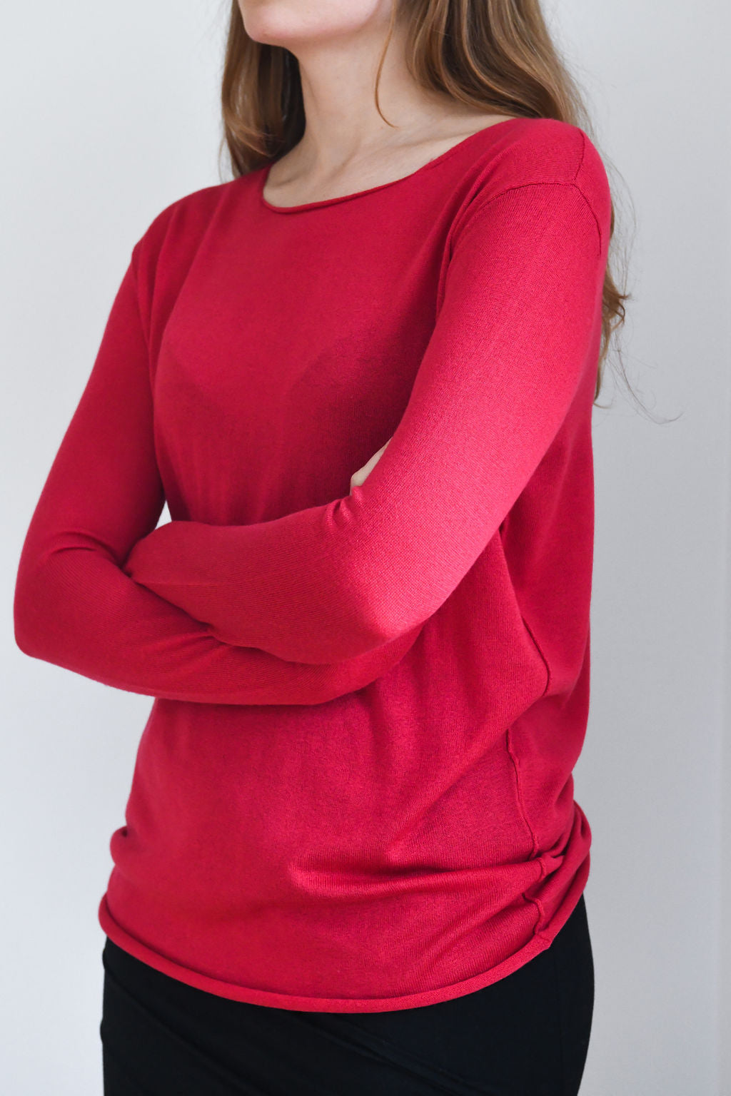 Red Silk Cashmere Sweater