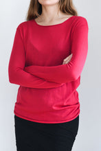 Indlæs billede til gallerivisning Rød Silke Cashmere Sweater