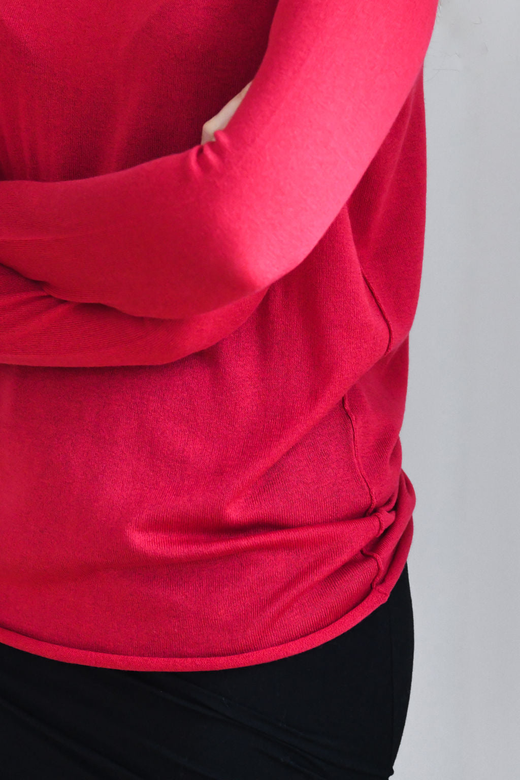 Red Silk Cashmere Sweater