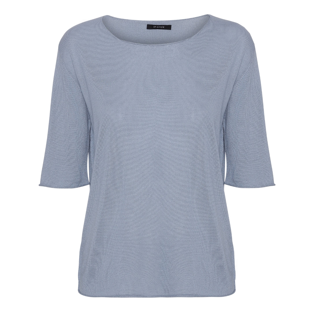 Sky Blue Silk Cashmere Knit