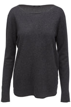Load image into Gallery viewer, Warm Charcoal Silk Cashmere Sweater