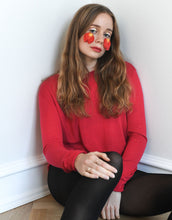 Indlæs billede til gallerivisning Rød Silke Cashmere Sweater