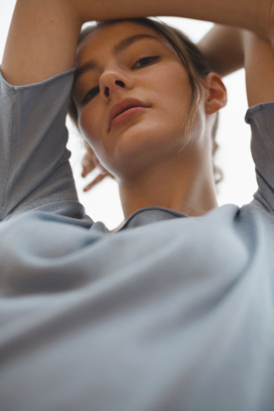 Sky Blue Silk Cashmere Knit