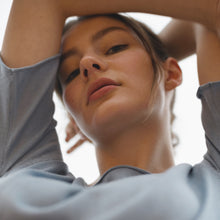 Indlæs billede til gallerivisning Himmelblå Silke Cashmere Strik