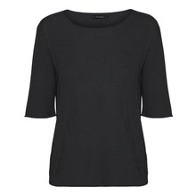 Load image into Gallery viewer, Black Short Sleeved Silk Cashmere Knit
