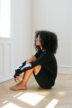 Load image into Gallery viewer, Black Silk Cashmere Sweater
