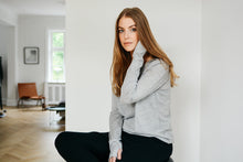 Load image into Gallery viewer, Foggy Grey silk Cashmere Knit
