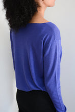 Load image into Gallery viewer, Blue Silk Cashmere Sweater
