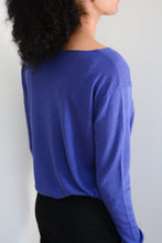 Load image into Gallery viewer, Blue Silk Cashmere Sweater

