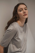 Indlæs billede til gallerivisning Lys Grå Silke Cashmere Strik
