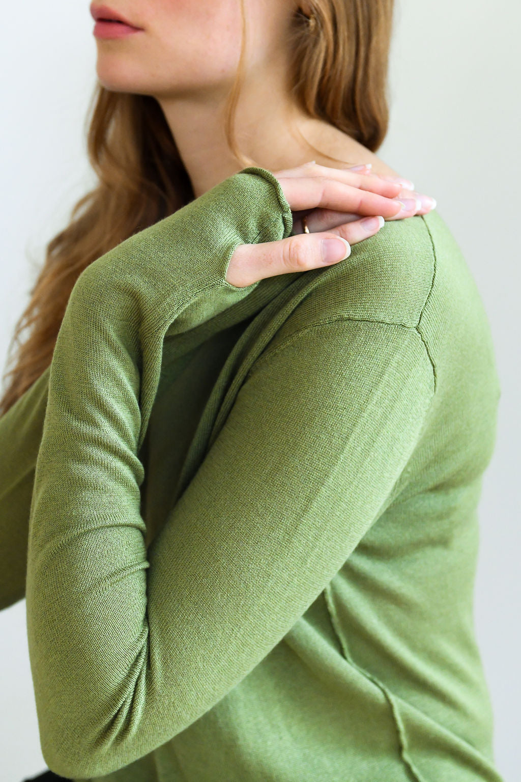 Grøn Silke Cashmere Sweater