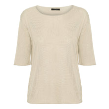 Load image into Gallery viewer, Ivory Short Sleeved Silk Cashmere Knit
