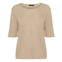 Load image into Gallery viewer, Sandstone Short Sleeved Silk Cashmere Knit
