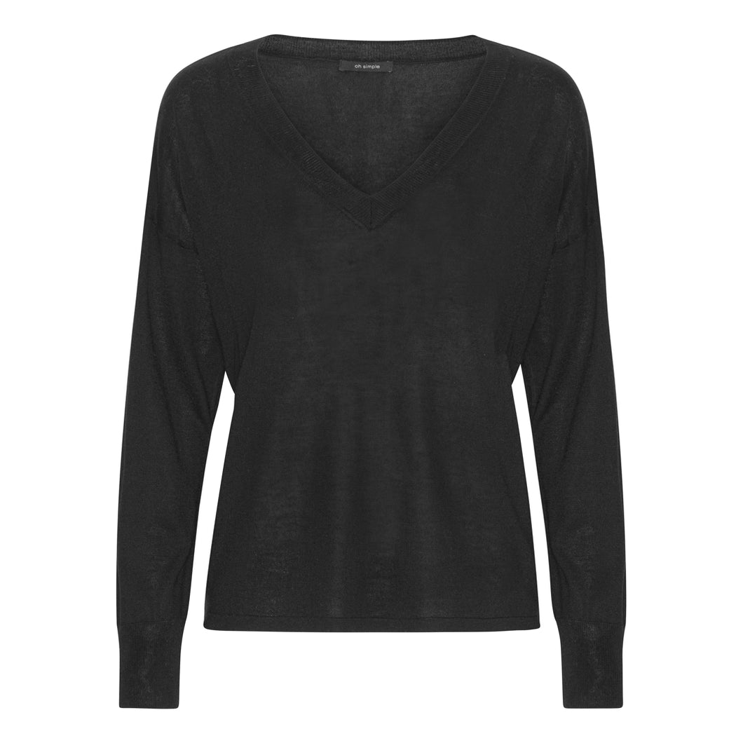 V-neck Silk Cashmere Knit