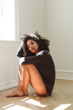 Load image into Gallery viewer, Charcoal Grey Silk Cashmere Sweater
