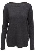 Load image into Gallery viewer, Warm Charcoal Silk Cashmere Sweater
