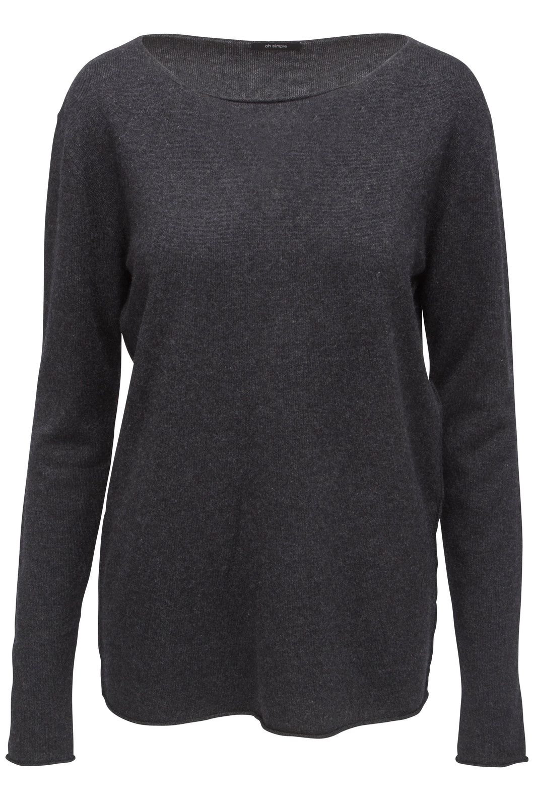 Warm Charcoal Silk Cashmere Sweater